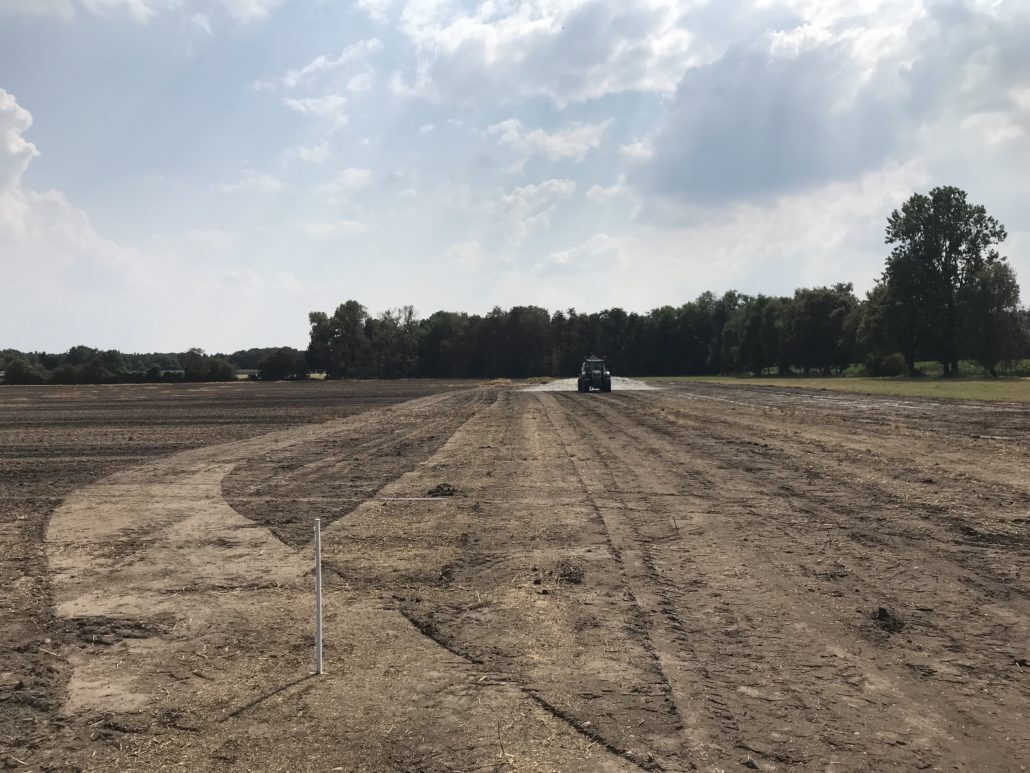 Fertig vorbereitete Parkfläche kurz vor dem Event